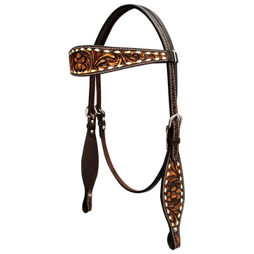 Bar H Equine Genuine Western American Leather Horse Headstall